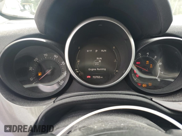 2016 FIAT 500X Easy with VIN ZFBCFXBT0GP383101, listed as a Copart auction lot 61147345 with 70,763 mi miles and Salvage title. Bid and sale history available at DreamBid. Image 9.