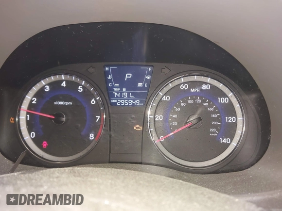 2013 Hyundai Accent GLS with VIN KMHCT4AE2DU486097, listed as a IAAI auction lot 41972806 with 295,949 mi miles. Bid and sale history available at carsss.com. Image 7.