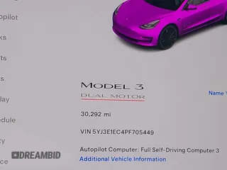 2023 Tesla Model 3 Performance with VIN 5YJ3E1EC4PF705449, listed as a IAAI auction lot 41587026 with 30,292 mi miles. Bid and sale history available at carsss.com. Image 16.