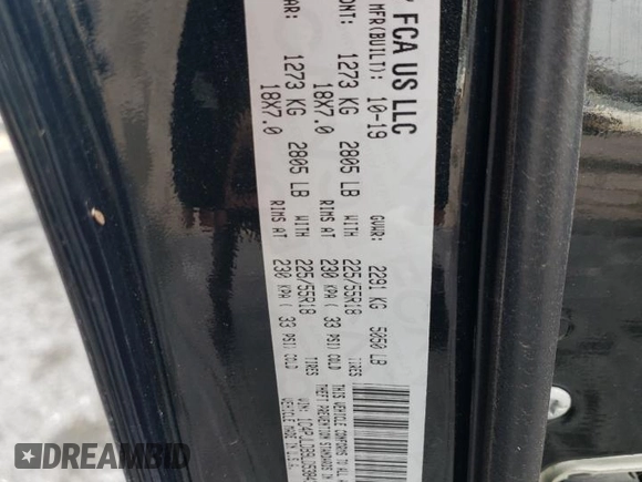 2020 Jeep Cherokee Limited с VIN 1C4PJLDB9LD538430, выставлен на аукционе Copart как лот 53652935 с пробегом 48 183 миль миль и Списание • Salvage title. История ставок и продаж доступна на DreamBid. Изображение 14.