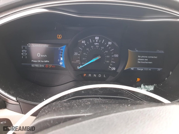 2019 Ford Fusion Hybrid SE with VIN 3FA6P0LU8KR257632, listed as a Copart auction lot 87262564 with 92,765 mi miles and Salvage Title. Bid and sale history available at carsss.com. Image 9.