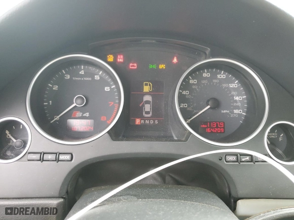 2006 Audi S4 with VIN WUARL48H16K900017, listed as a Copart auction lot 61431414 with 164,209 mi miles and Salvage Title. Bid and sale history available at carsss.com. Image 9.