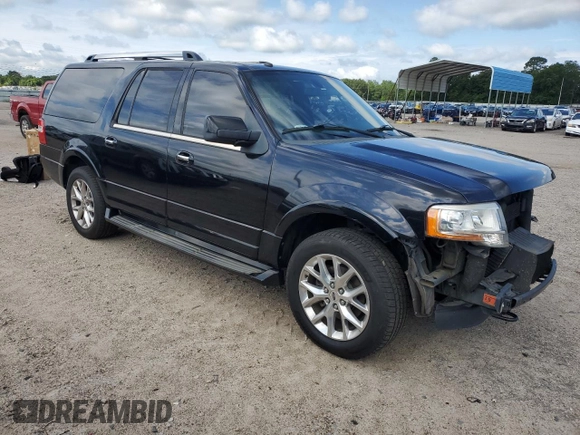 2017 Ford Expedition Max Limited with VIN 1FMJK2AT4HEA55161, listed as a Copart auction lot 62982615 with 153,249 mi miles and Salvage title. Bid and sale history available at DreamBid. Image 4.