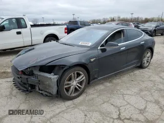 2013 Tesla Model S with VIN 5YJSA1AC4DFP10725, listed as a Copart auction lot 50955945 with 125,512 mi miles and Salvage Title. Bid and sale history available at carsss.com. Image 1.