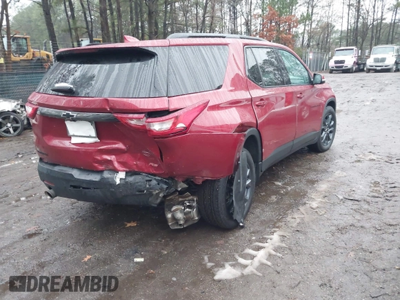 2021 Chevrolet Traverse RS with VIN 1GNERJKW7MJ143800, listed as a IAAI auction lot 41263252 with 211,463 mi miles. Bid and sale history available at carsss.com. Image 4.