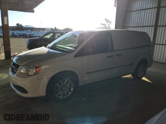 2014 Ram Cargo Van Tradesman with VIN 2C4JRGAG9ER221785, listed as a Copart auction lot 42558075 with 134,866 mi miles and Salvage Title. Bid and sale history available at carsss.com. Image 1.