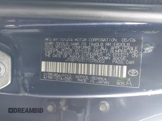 2007 Toyota Yaris with VIN JTDBT923171035002, listed as a IAAI auction lot 41810423 with 252,669 mi miles. Bid and sale history available at carsss.com. Image 9.