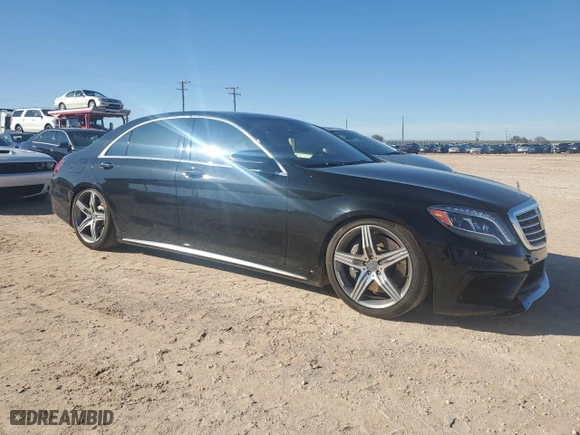 2015 Mercedes-Benz S-Class S 63 AMG with VIN WDDUG7JB2FA070548, listed as a Copart auction lot 81078264 with 33,880 mi miles and Salvage Title. Bid and sale history available at carsss.com. Image 4.