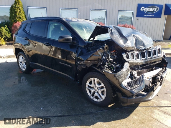 2017 Jeep Compass Sport with VIN 3C4NJCAB1HT658073, listed as a Copart auction lot 76667514 with 67,137 mi miles and Non Repairable. Bid and sale history available at carsss.com. Image 4.
