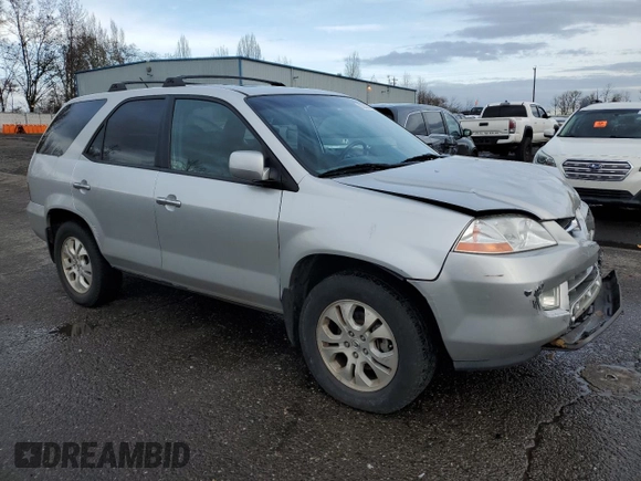 2003 Acura MDX Touring Pkg with VIN 2HNYD18603H554154, listed as a Copart auction lot 83293384 with 95,240 mi miles and Salvage Title. Bid and sale history available at carsss.com. Image 4.