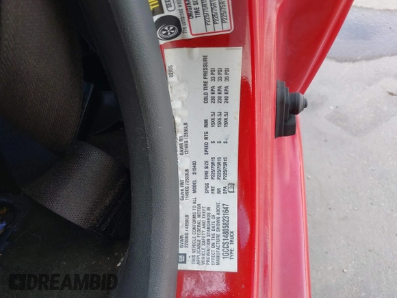 2005 Chevrolet Colorado Z85 z VIN 1GCCS148058231647, wystawiony jako IAAI lot #42027464 z przebiegiem 165 295 mil mil oraz . Historia ofert i sprzedaży dostępna na DreamBid. Obrazek 9.