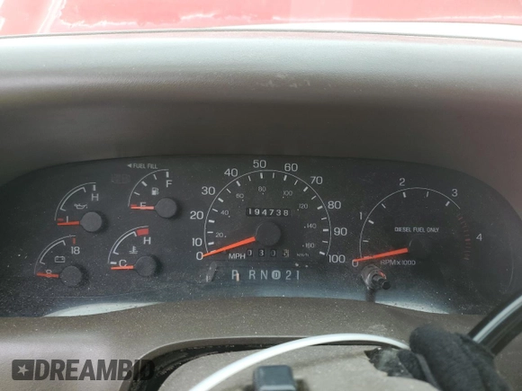 2000 Ford F-250 XL с VIN 1FTNX21F0YEC22018, выставлен на аукционе Copart как лот 65368895 с пробегом 194 738 миль миль и Списание • Salvage title. История ставок и продаж доступна на DreamBid. Изображение 9.