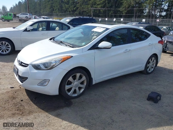 2012 Hyundai Elantra Limited with VIN 5NPDH4AE8CH150425, listed as a IAAI auction lot 41698777 with 103,870 mi miles. Bid and sale history available at carsss.com. Image 2.