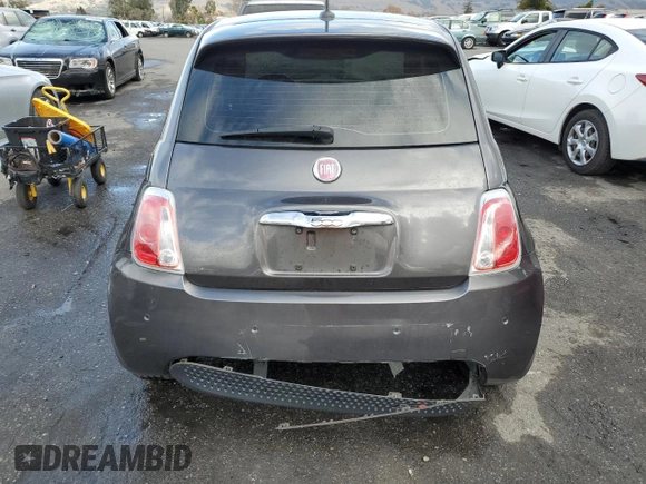 2014 FIAT 500e with VIN 3C3CFFGE7ET294754, listed as a Copart auction lot 84919984 with 108,622 mi miles and Salvage title. Bid and sale history available at DreamBid. Image 6.