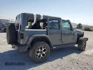 2020 Jeep Wrangler Unlimited Rubicon with VIN 1C4HJXFG4LW334160, listed as a Copart auction lot 59486435 with Not provided miles and Salvage title. Bid and sale history available at DreamBid. Image 3.