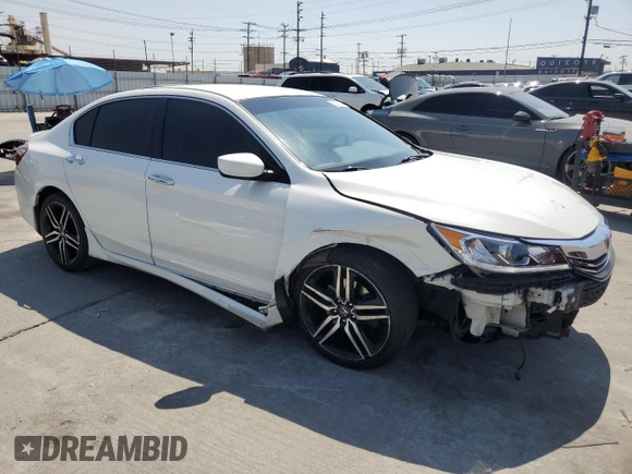 2017 Honda Accord Sedan Sport with VIN 1HGCR2F59HA205812, listed as a Copart auction lot 52262115 with 121,214 mi miles and Salvage Title. Bid and sale history available at carsss.com. Image 4.