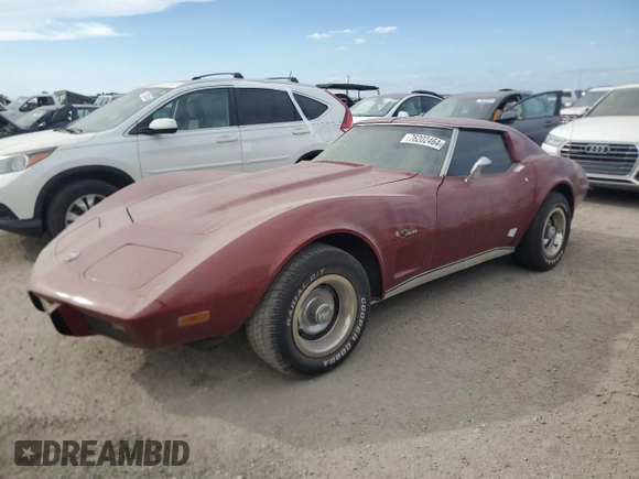1976 Chevrolet Corvette with VIN 1Z37L6S431291, listed as a Copart auction lot 76202464 with Not provided miles and Salvage title. Bid and sale history available at DreamBid. Image 1.