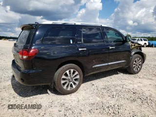 2020 Toyota Sequoia Limited with VIN 5TDKY5G12LS074213, listed as a Copart auction lot 71847614 with 92,113 mi miles and Salvage Title. Bid and sale history available at carsss.com. Image 3.