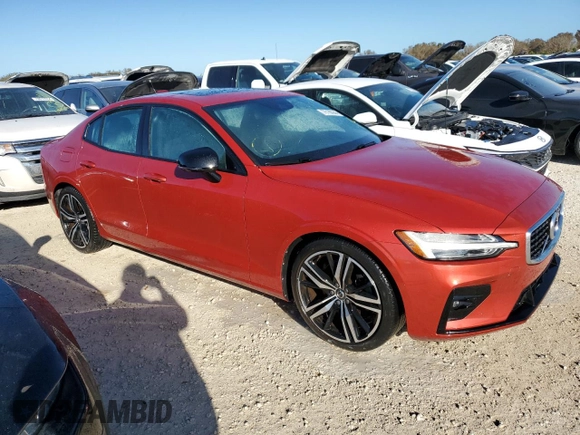 2020 Volvo S60 R-Design with VIN 7JR102FMXLG039783, listed as a Copart auction lot 76160944 with 0 mi miles and Salvage Title. Bid and sale history available at carsss.com. Image 4.