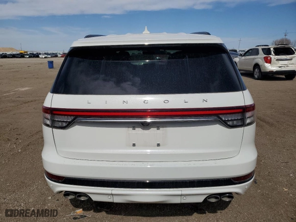2023 Lincoln Aviator Reserve with VIN 5LM5J7XC2PGL23925, listed as a Copart auction lot 49435725 with 14,076 mi miles and Salvage Title. Bid and sale history available at carsss.com. Image 6.
