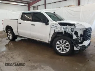 2024 Chevrolet Silverado 1500 Custom with VIN 3GCPABEKXRG318461, listed as a Copart auction lot 46946065 with 13,521 mi miles and Clean Title. Bid and sale history available at DreamBid. Image 4.