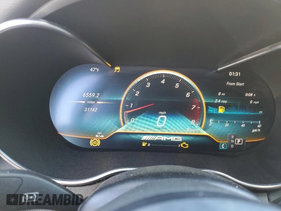 2021 Mercedes-Benz C 43 AMG z VIN W1KWJ6EB9MG094080, wystawiony jako Copart lot #88335805 z przebiegiem 31 142 mil mil oraz Szkoda całkowita • Salvage title. Historia ofert i sprzedaży dostępna na DreamBid. Obrazek 9.