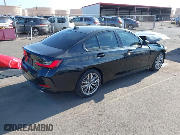 2023 BMW 3 Series 330i with VIN 3MW69FF06P8D71252, listed as a IAAI auction lot 41916329 with 302 mi miles. Bid and sale history available at carsss.com. Image 4.