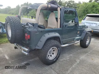 2002 Jeep Wrangler Sahara with VIN 1J4FA59S12P766719, listed as a Copart auction lot 74331964 with 128,881 mi miles and Non Repairable. Bid and sale history available at carsss.com. Image 3.