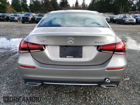 2020 Mercedes-Benz A 220 with VIN WDD3G4FB5LW039084, listed as a Copart auction lot 46716395 with Not Provided miles and Salvage Title. Bid and sale history available at DreamBid. Image 6.