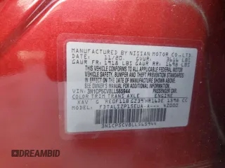 2020 Nissan Kicks SV with VIN 3N1CP5CV8LL565944, listed as a Copart auction lot 53355745 with 14,429 mi miles and Salvage Title. Bid and sale history available at carsss.com. Image 12.