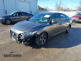 2021 Nissan Sentra SV with VIN 3N1AB8CV5MY284230, listed as a IAAI auction lot 41658309 with 56,267 mi miles. Bid and sale history available at carsss.com. Image 2.