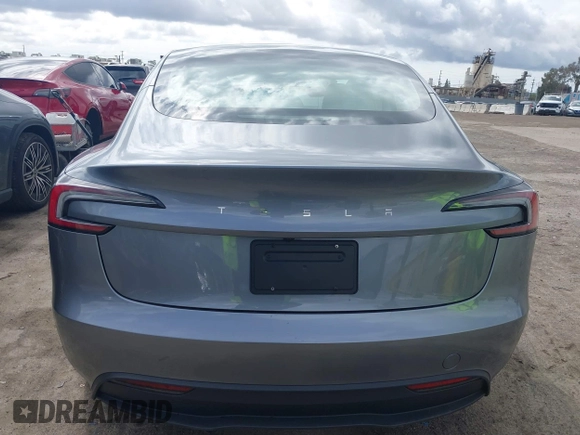 2024 Tesla Model 3 with VIN 5YJ3E1EAXRF859360, listed as a IAAI auction lot 41725898 with 3,693 mi miles. Bid and sale history available at carsss.com. Image 16.