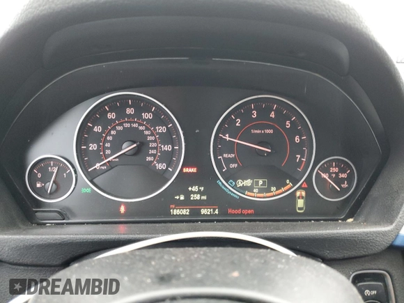 2015 BMW 4 Series 435i xDrive with VIN WBA4B3C56FD669599, listed as a Copart auction lot 43461545 with 186,082 mi miles and Salvage title. Bid and sale history available at DreamBid. Image 9.