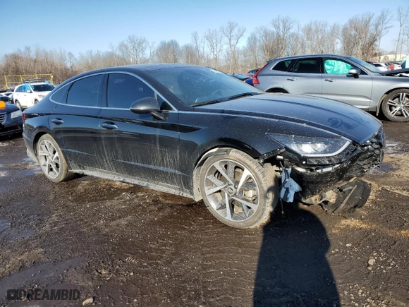 2022 Hyundai Sonata SEL Plus with VIN KMHL44J29NA239049, listed as a Copart auction lot 42486515 with 20,630 mi miles and Salvage Title. Bid and sale history available at carsss.com. Image 4.