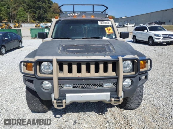 2008 Hummer H3 SUV Alpha with VIN 5GTEN13L588100622, listed as a Copart auction lot 77709104 with 0 mi miles and Clean Title. Bid and sale history available at carsss.com. Image 5.