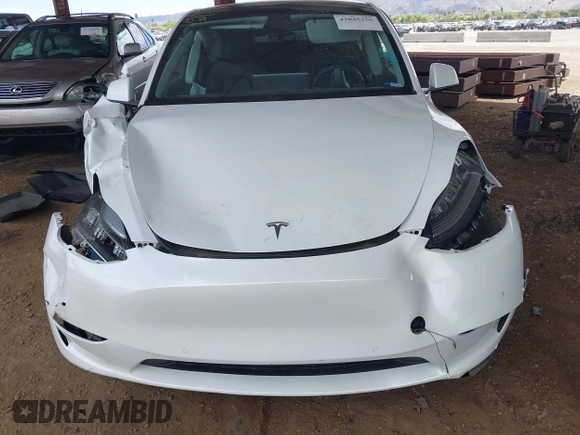 2021 Tesla Model Y Long Range with VIN 5YJYGAEE9MF254113, listed as a IAAI auction lot 42045256 with Not Provided miles. Bid and sale history available at carsss.com. Image 10.