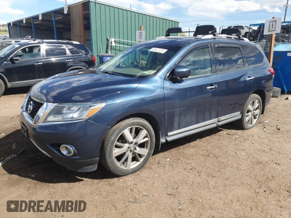 2013 Nissan Pathfinder SL with VIN 5N1AR2MM8DC672939, listed as a Copart auction lot 53847225 with 130,395 mi miles and Clean Title. Bid and sale history available at carsss.com. Image 1.