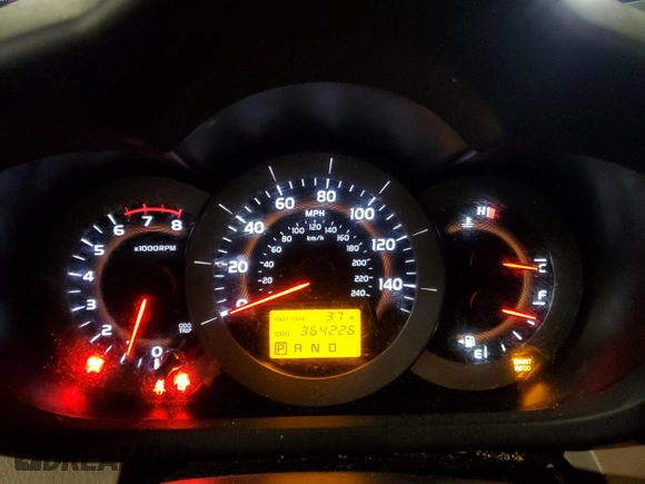 2008 Toyota RAV4 with VIN JTMBK33V185057687, listed as a Copart auction lot 45538325 with 364,226 mi miles and Salvage Title. Bid and sale history available at carsss.com. Image 9.