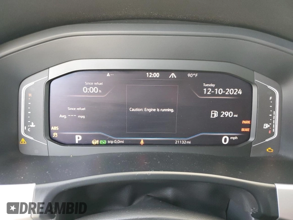 2023 Volkswagen Atlas SE with VIN 1V2HR2CA6PC531607, listed as a Copart auction lot 54721435 with 21,132 mi miles and Salvage title. Bid and sale history available at DreamBid. Image 9.