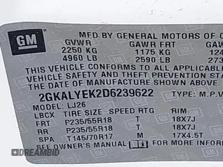 2013 GMC Terrain Denali with VIN 2GKALYEK2D6239622, listed as a IAAI auction lot 40736610 with Not Provided miles and . Bid and sale history available at DreamBid. Image 9.