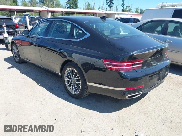 2023 Genesis G80 2.5T z VIN KMTGB4SC2PU185681, wystawiony jako IAAI lot #42463807 z przebiegiem 34 419 mil mil oraz . Historia ofert i sprzedaży dostępna na DreamBid. Obrazek 3.
