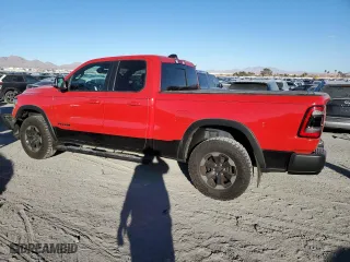 2019 Ram 1500 Rebel with VIN 1C6SRFET2KN629275, listed as a Copart auction lot 45167015 with 74,691 mi miles and Salvage Title. Bid and sale history available at carsss.com. Image 2.