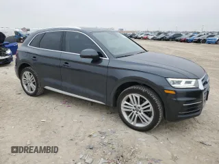 2018 Audi Q5 Premium Plus with VIN WA1BNAFY4J2208198, listed as a Copart auction lot 47483275 with 82,091 mi miles and Salvage Title. Bid and sale history available at DreamBid. Image 4.