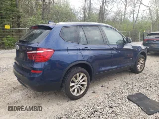 2017 BMW X3 xDrive28i with VIN 5UXWX9C55H0T14187, listed as a Copart auction lot 55049325 with 173,346 mi miles and Salvage Title. Bid and sale history available at DreamBid. Image 3.