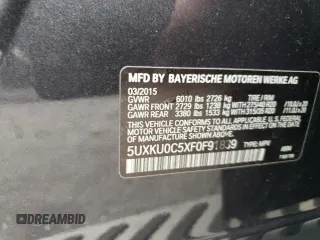 2015 BMW X6 sDrive35i with VIN 5UXKU0C5XF0F91839, listed as a Copart auction lot 66853423 with 66,491 mi miles. Bid and sale history available at carsss.com. Image 13.