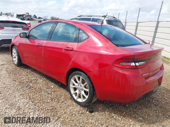 2013 Dodge Dart SXT with VIN 1C3CDFBA1DD155511, listed as a IAAI auction lot 41716393 with 77,622 mi miles. Bid and sale history available at carsss.com. Image 3.