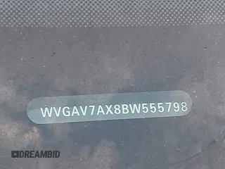 2011 Volkswagen Tiguan SEL w/Premium Navi с VIN WVGAV7AX8BW555798, выставлен на аукционе IAAI как лот 42327196 с пробегом 184 315 миль миль и . История ставок и продаж доступна на DreamBid. Изображение 9.