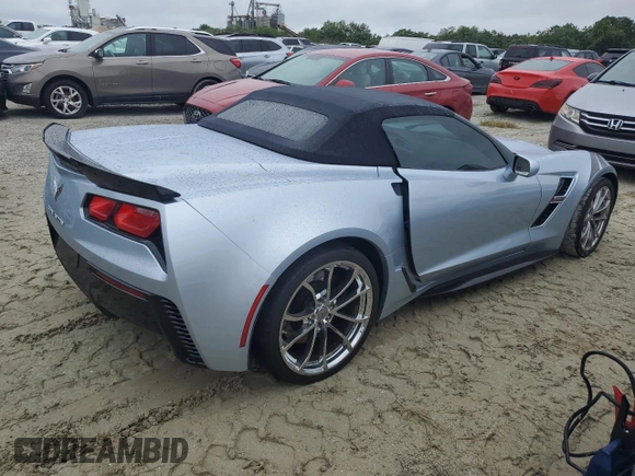 2017 Chevrolet Corvette Grand Sport 2LT with VIN 1G1YY3D7XH5103387, listed as a Copart auction lot 74677294 with 9,266 mi miles and Non Repairable. Bid and sale history available at carsss.com. Image 3.
