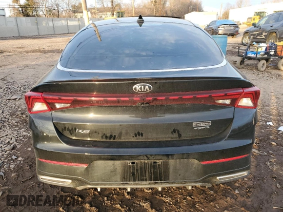 2021 Kia K5 GT-Line with VIN 5XXG64J27MG052749, listed as a Copart auction lot 45398785 with 61,250 mi miles and Salvage Title. Bid and sale history available at carsss.com. Image 6.