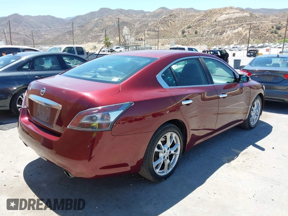 2013 Nissan Maxima S with VIN 1N4AA5AP5DC836150, listed as a IAAI auction lot 42709973 with 215,147 mi miles and . Bid and sale history available at DreamBid. Image 4.